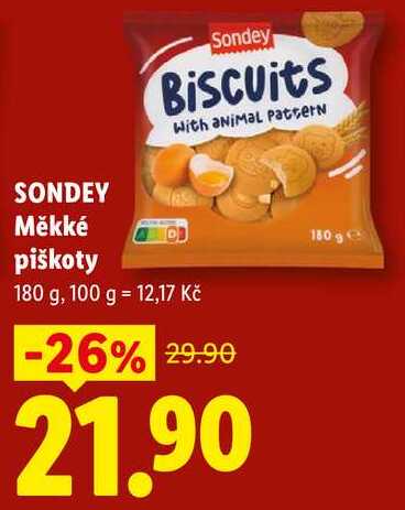 SONDEY Měkké piškoty, 180 g