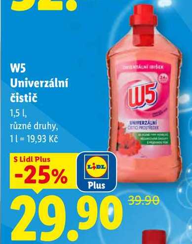 W5 Univerzální čistič, 1,5 l