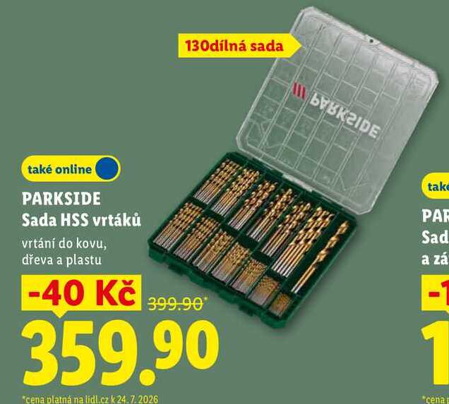 PARKSIDE Sada HSS vrtáků