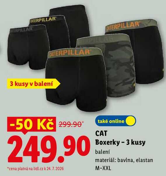 CAT Boxerky - 3 kusy 