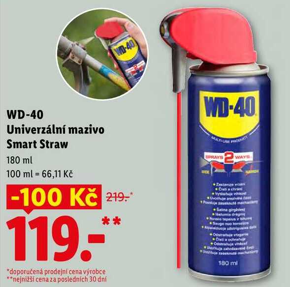 WD-40 Univerzální mazivo Smart Straw, 180 ml
