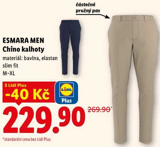 ESMARA MEN Chino kalhoty 