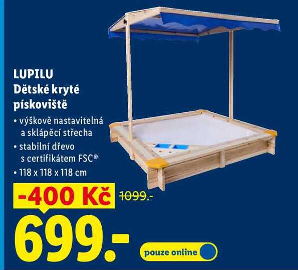 LUPILU Dětské kryté pískoviště