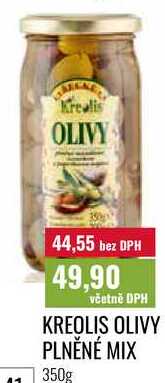 KREOLIS OLIVY PLNĚNÉ MIX, 350g