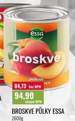 BROSKVE PŮLKY ESSA, 2600g