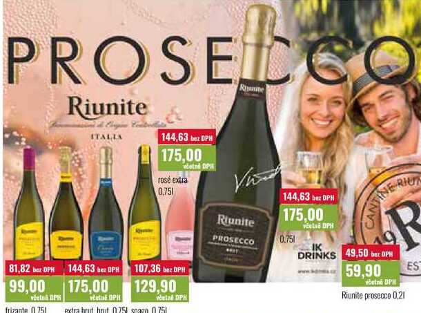PROSECCO Riunite 0,2l, 0,75l