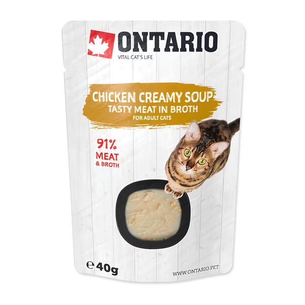 Ontario Kapsička pro kočky - kuřecí krémová polévka
