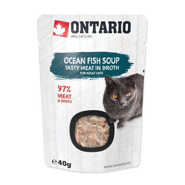 Ontario Kapsička pro kočky - rybí polévka se zeleninou