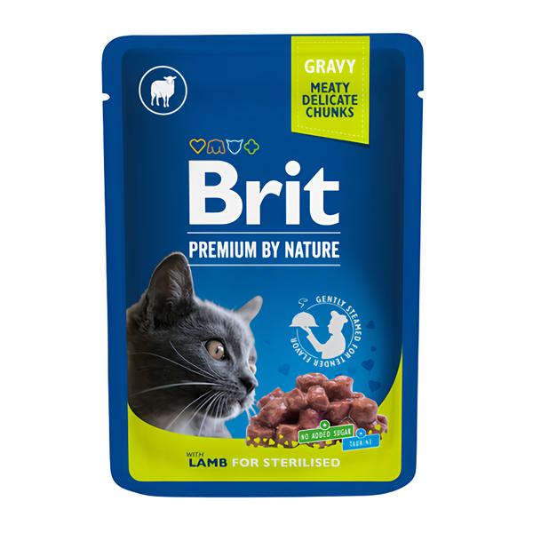 Brit Premium by Nature Kapsička s jehněčími kousky v omáčce pro sterilizované kočky