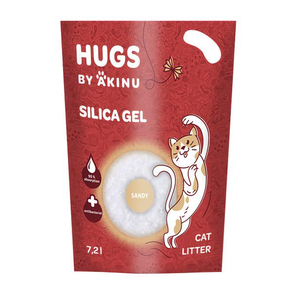 Akinu HUGS by  Sandy Silika gel (jemný - 0,5 - 2 mm) stelivo pro kočky
