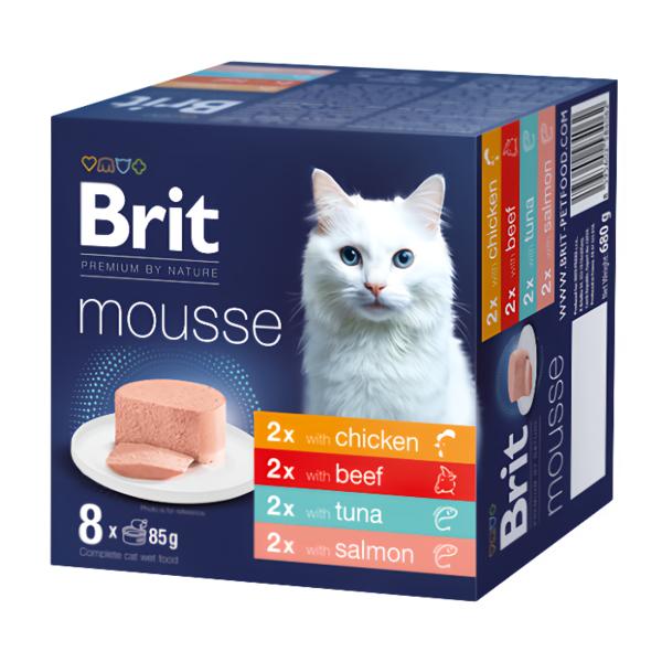 Brit Premium by Nature Cat Multipack, 8 x 85 g Mix, pro kočky