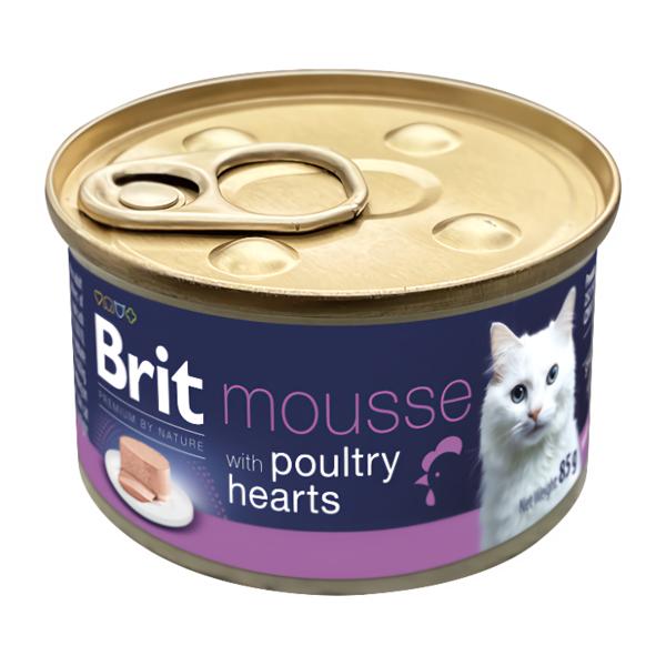 Brit Premium by Nature Cat Can with Poultry heart, pro kočky
