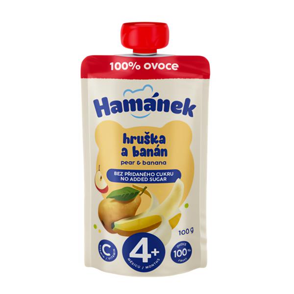 Hamánek hruška s banánem 100% ovoce 100g