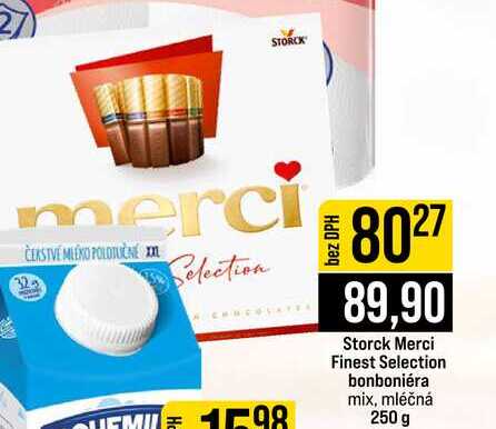 Storck Merci Finest Selection bonboniéra mix, mléčná 250 g