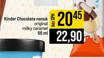 Kinder Chocolate nanuk original milky caramel 55 ml