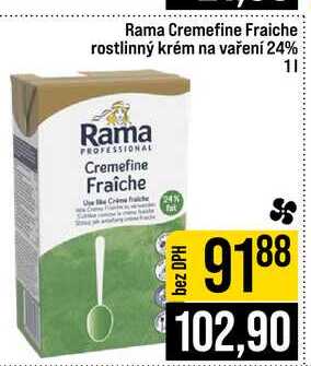 Rama Cremefine Fraiche rostlinný krém na vaření 24% 1l