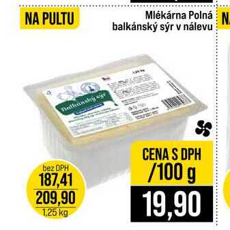 Mlékárna balkánský sýr v nálevu 100g