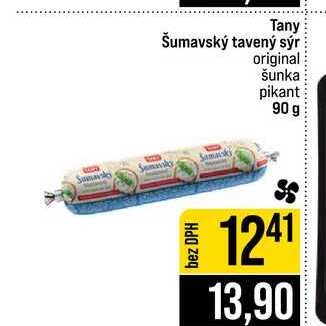 Tany Šumavský tavený sýr original šunka pikant 90 g