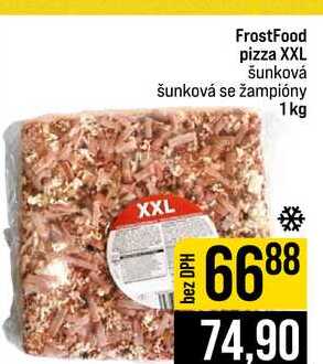 FrostFood pizza XXL šunková šunková se žampióny 1kg 