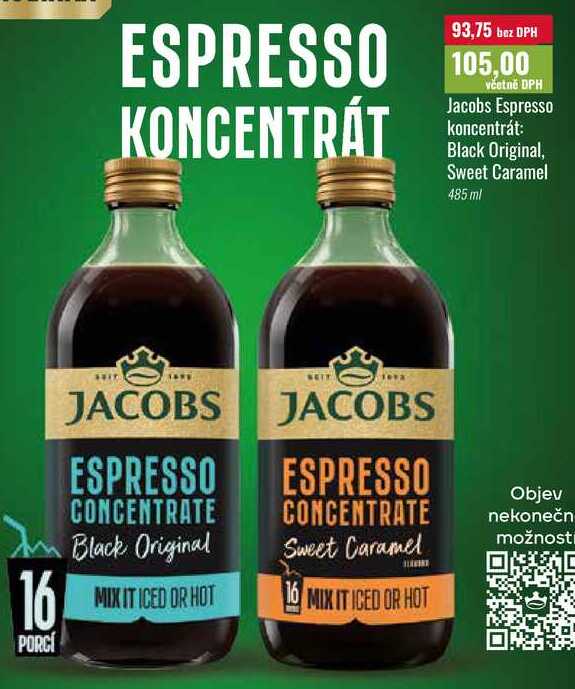 Jacobs Espresso koncentrát 485 ml