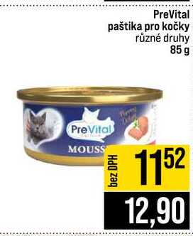 PreVital paštika pro kočky různé druhy 85 g