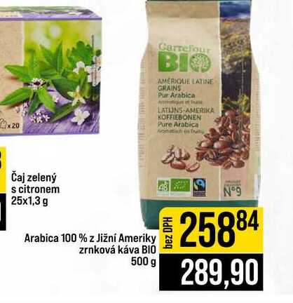 Arabica 100% z Jižní Ameriky zrnková káva BIO 500 g