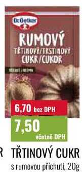 TŘTINOVÝ CUKR s rumovou příchutí, 20g 