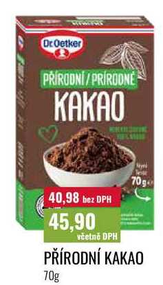 PŘÍRODNÍ KAKAO 70g 