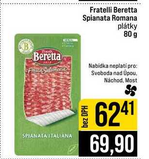 Fratelli Beretta Spianata Romana plátky 80 g