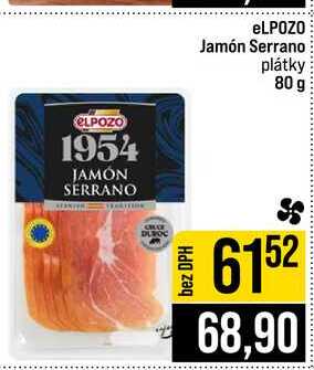 eLPOZO Jamón Serrano plátky 80 g