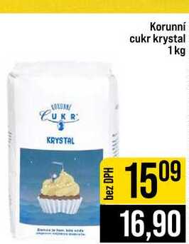 Korunní cukr krystal 1kg  v akci