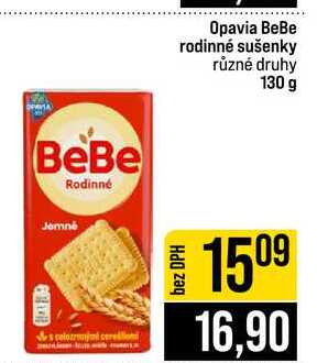 Opavia BeBe rodinné sušenky různé druhy 130 g 