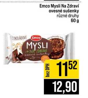 Emco Mysli Na Zdraví ovesné sušenky různé druhy 60 g 
