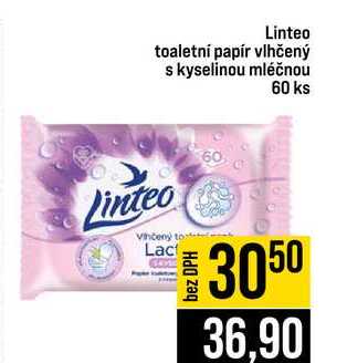 Linteo toaletní papír vlhčený s kyselinou mléčnou 60 ks 