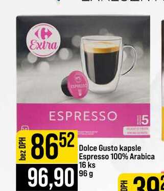 Dolce Gusto kapsle Espresso 100% Arabica 16 ks 96 g 