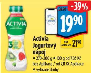 Activia Jogurtový nápoj, 270-280 g