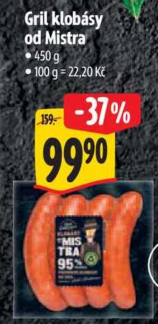 Gril klobásy od Mistra, 450 g 