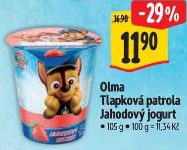 Olma Tlapková patrola Jahodový jogurt, 105 g