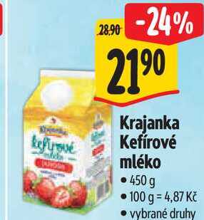 Krajanka Kefírové mléko, 450 g