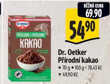 Dr. Oetker Přírodní kakao, 70 g
