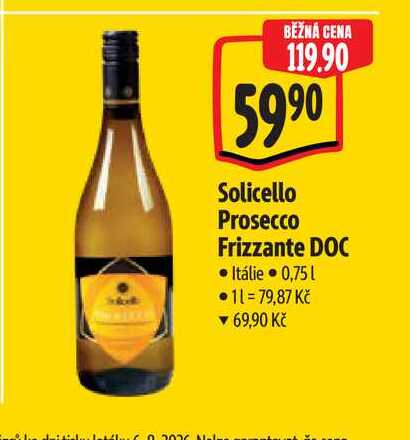 Solicello Prosecco Frizzante DOC 0,75 l