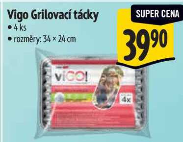 Vigo Grilovací tácky, 4 ks