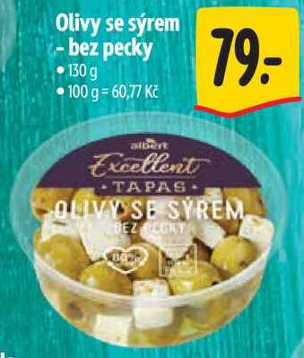 Olivy se sýrem - bez pecky, 130 g