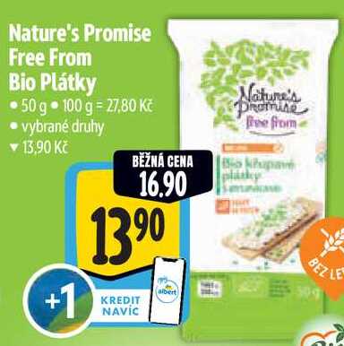 Nature's Promise Free From Bio Plátky, 50 g