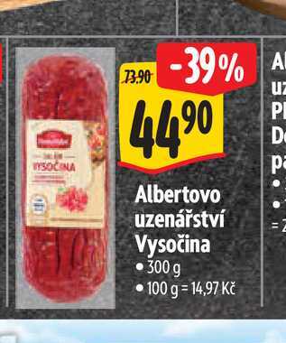 Albertovo uzenářství Vysočina 300 g