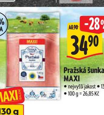 Pražská šunka MAXI 100 g