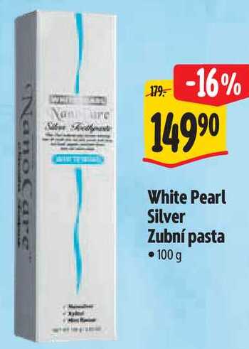White Pearl Silver Zubní pasta, 100 g