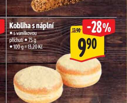 Kobliha s náplní 75 g