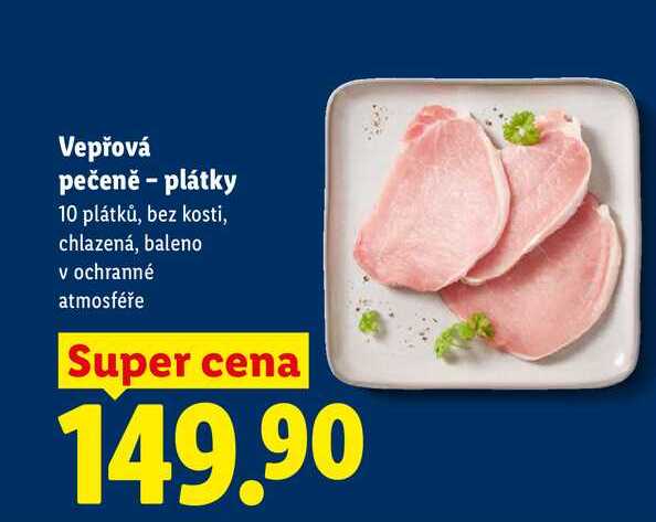 Vepřová pečeně - plátky, 10 plátků