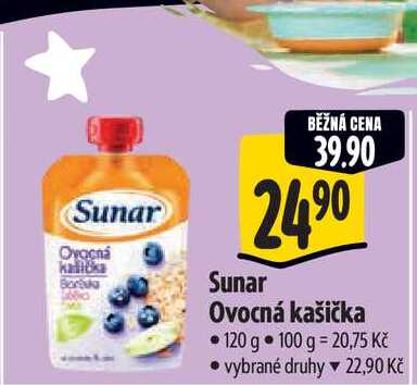   Sunar Ovocná kašička 120 g 
